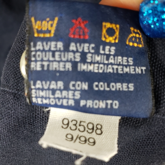 Vintage Tommy Hilfiger Navy Blue Shirt 100% Cotton - Picture 6 of 11